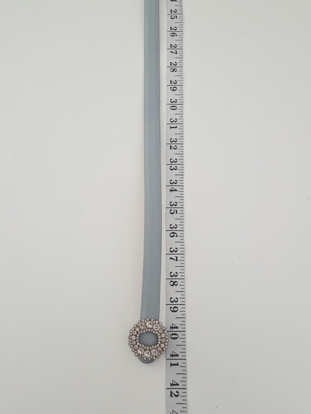 Baby Blue Belt With Rhinestone Buckle - Picture 8 of 9